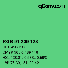 Color code: RGB 91 209 128 | qconv.com