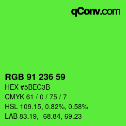 Color code: RGB 91 236 59 | qconv.com