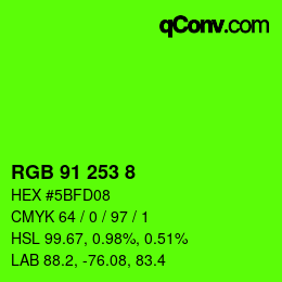 Color code: RGB 91 253 8 | qconv.com