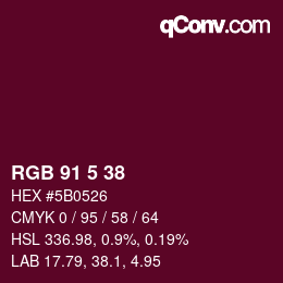 Color code: RGB 91 5 38 | qconv.com