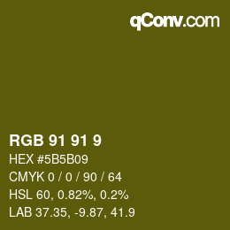 Color code: RGB 91 91 9 | qconv.com