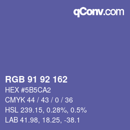 Color code: RGB 91 92 162 | qconv.com