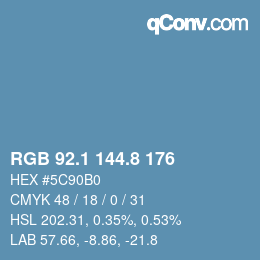 Color code: RGB 92.1 144.8 176 | qconv.com
