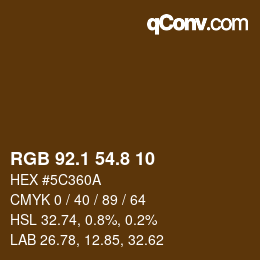 Código de color: RGB 92.1 54.8 10 | qconv.com