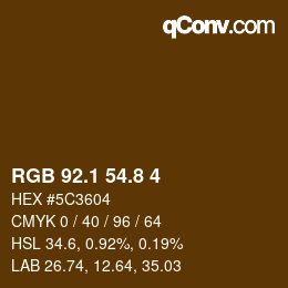 Color code: RGB 92.1 54.8 4 | qconv.com