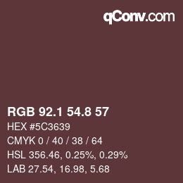 Code couleur: RGB 92.1 54.8 57 | qconv.com