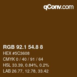 Farbcode: RGB 92.1 54.8 8 | qconv.com