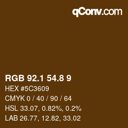 Farbcode: RGB 92.1 54.8 9 | qconv.com