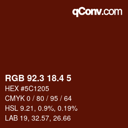 カラーコード: RGB 92.3 18.4 5 | qconv.com