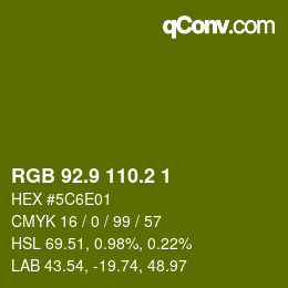 カラーコード: RGB 92.9 110.2 1 | qconv.com