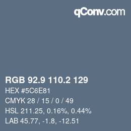 Color code: RGB 92.9 110.2 129 | qconv.com