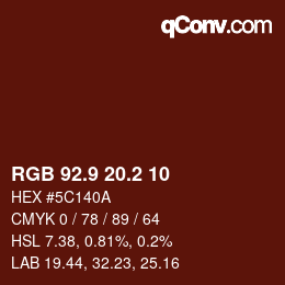 Color code: RGB 92.9 20.2 10 | qconv.com