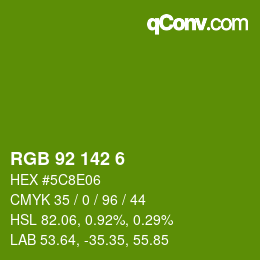 颜色代码: RGB 92 142 6 | qconv.com