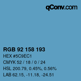 カラーコード: RGB 92 158 193 | qconv.com