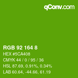 カラーコード: RGB 92 164 8 | qconv.com