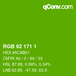カラーコード: RGB 92 171 1 | qconv.com
