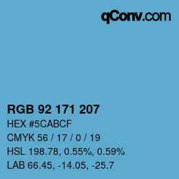 カラーコード: RGB 92 171 207 | qconv.com