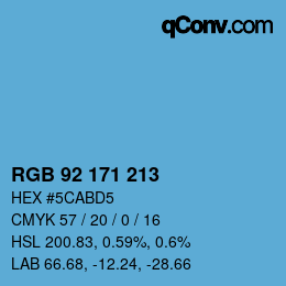 Color code: RGB 92 171 213 | qconv.com