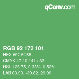 Color code: RGB 92 172 101 | qconv.com