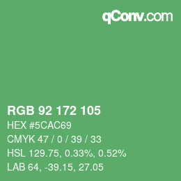 Color code: RGB 92 172 105 | qconv.com
