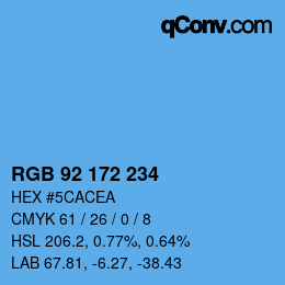 Color code: RGB 92 172 234 | qconv.com
