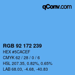 Color code: RGB 92 172 239 | qconv.com