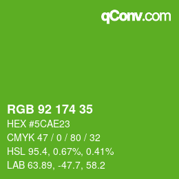 Código de color: RGB 92 174 35 | qconv.com