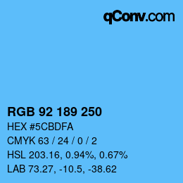 Color code: RGB 92 189 250 | qconv.com