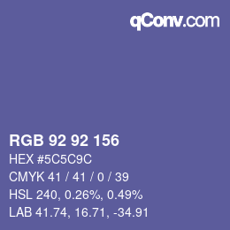 Color code: RGB 92 92 156 | qconv.com