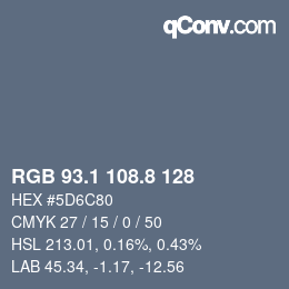 Color code: RGB 93.1 108.8 128 | qconv.com