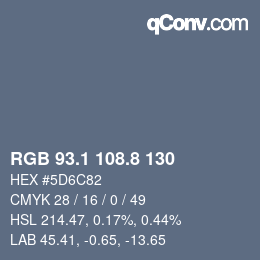 Color code: RGB 93.1 108.8 130 | qconv.com