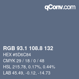 Color code: RGB 93.1 108.8 132 | qconv.com