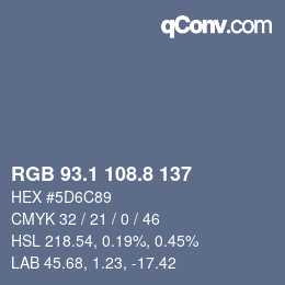 Color code: RGB 93.1 108.8 137 | qconv.com