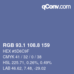 Color code: RGB 93.1 108.8 159 | qconv.com