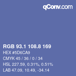 Color code: RGB 93.1 108.8 169 | qconv.com