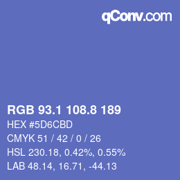 Color code: RGB 93.1 108.8 189 | qconv.com