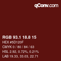 Color code: RGB 93.1 18.8 15 | qconv.com