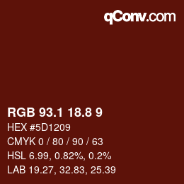 Color code: RGB 93.1 18.8 9 | qconv.com