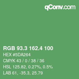 カラーコード: RGB 93.3 162.4 100 | qconv.com