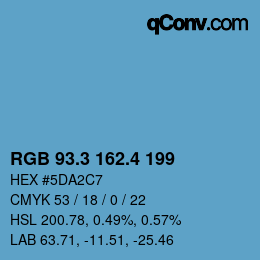 カラーコード: RGB 93.3 162.4 199 | qconv.com