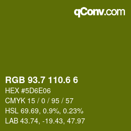 カラーコード: RGB 93.7 110.6 6 | qconv.com