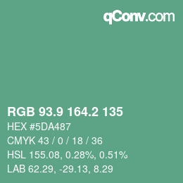 Color code: RGB 93.9 164.2 135 | qconv.com