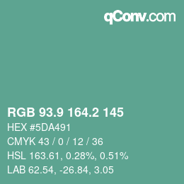 Color code: RGB 93.9 164.2 145 | qconv.com