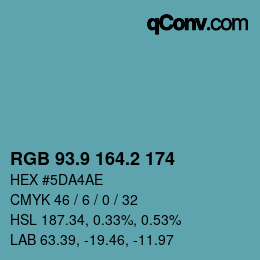 Color code: RGB 93.9 164.2 174 | qconv.com