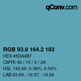 Farbcode: RGB 93.9 164.2 183 | qconv.com
