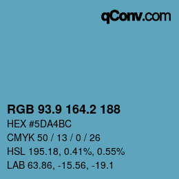 Color code: RGB 93.9 164.2 188 | qconv.com