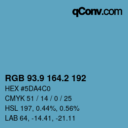 Color code: RGB 93.9 164.2 192 | qconv.com
