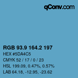 Color code: RGB 93.9 164.2 197 | qconv.com