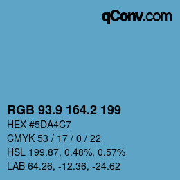 Color code: RGB 93.9 164.2 199 | qconv.com