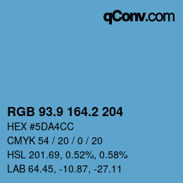 カラーコード: RGB 93.9 164.2 204 | qconv.com